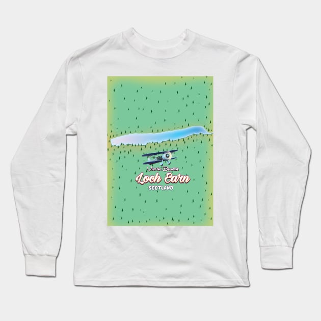 Loch Earn scotland loch Long Sleeve T-Shirt by nickemporium1